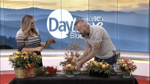 George arranging flowers